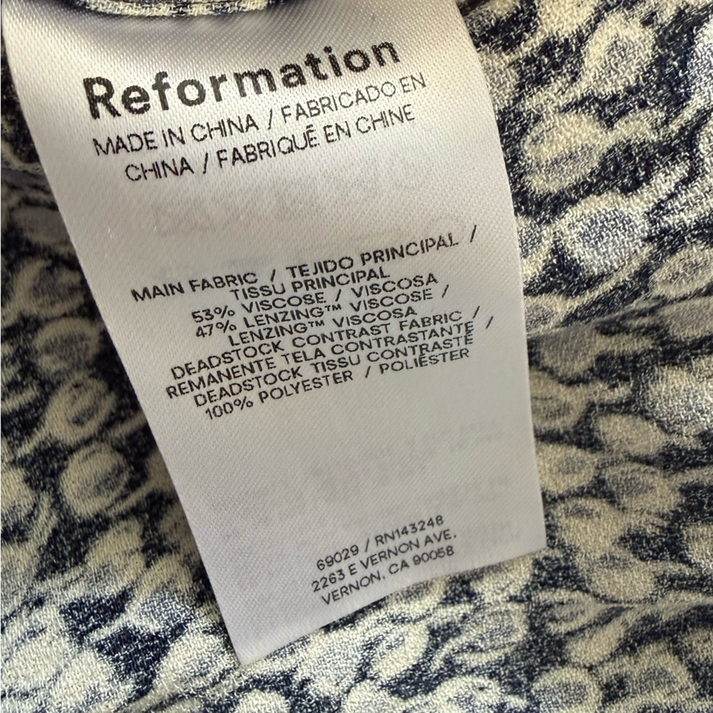 NWT Reformation Posey Bow V-Neck Mini Dress Size 2 - Picture 8 of 13